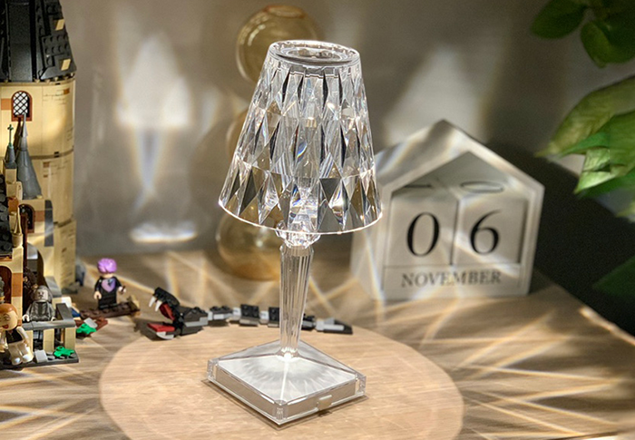 Multicolor Crystal Diamond Table Lamp