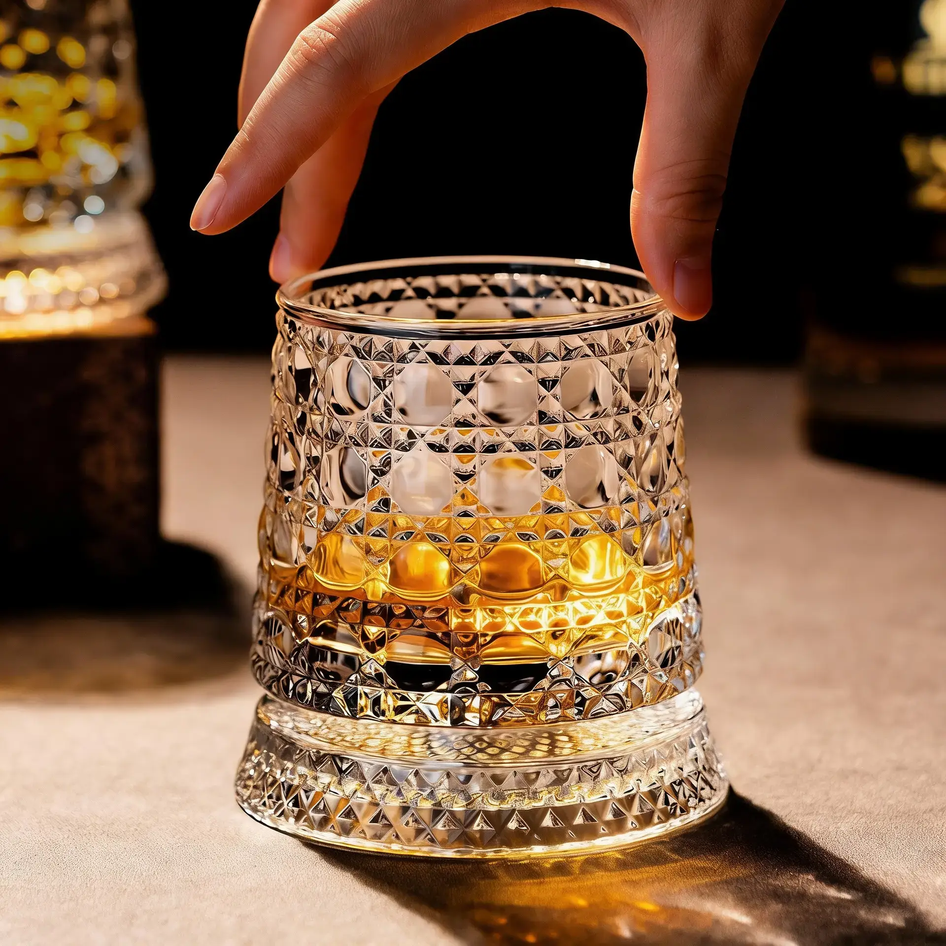 Luxury 360° Stress Relief Spinning Crystal Glass