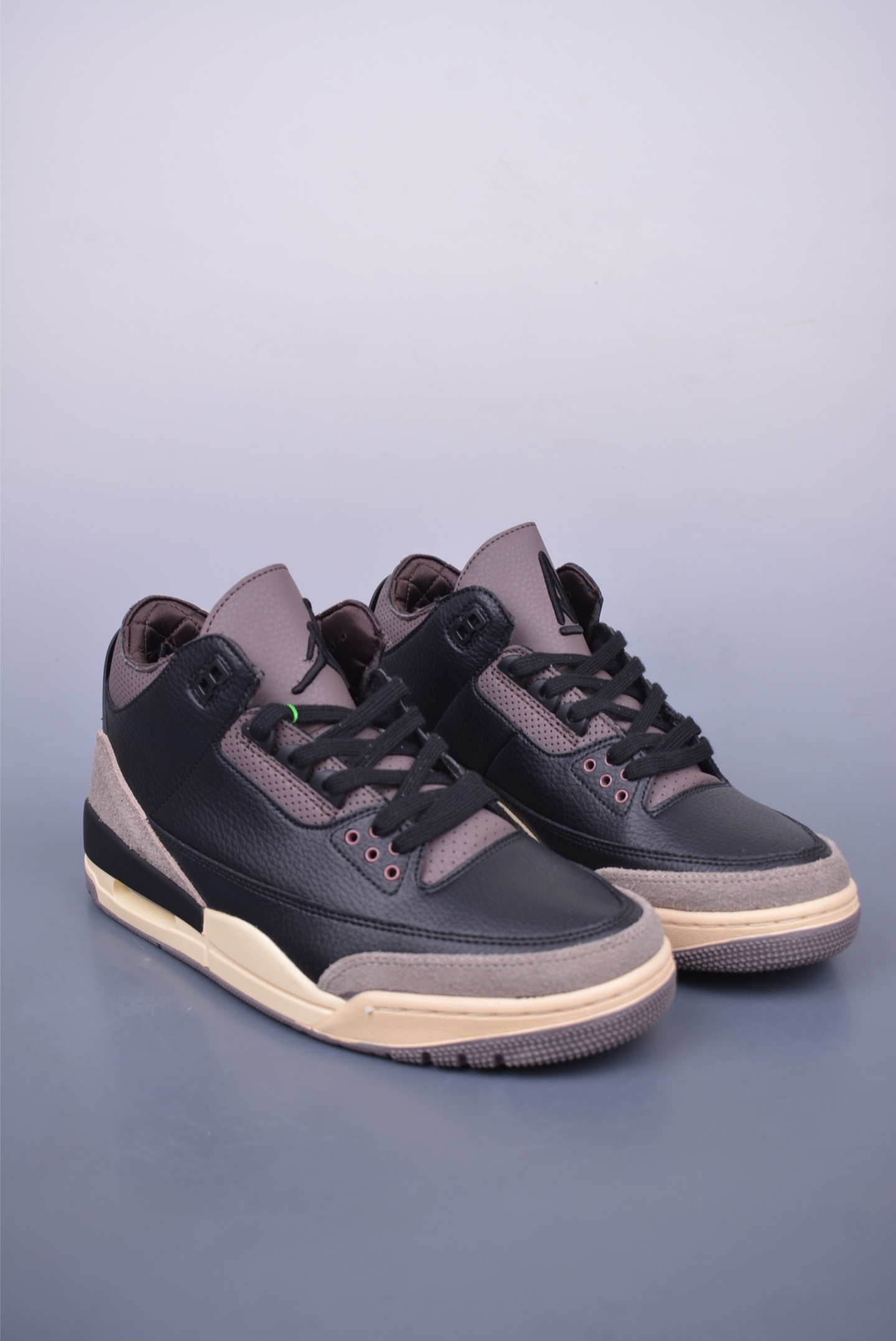 A Ma Maniére x Nike Wmns Air Jordan 3 Retro Basketball Shoes Black, Gray and Purple FZ4811-001