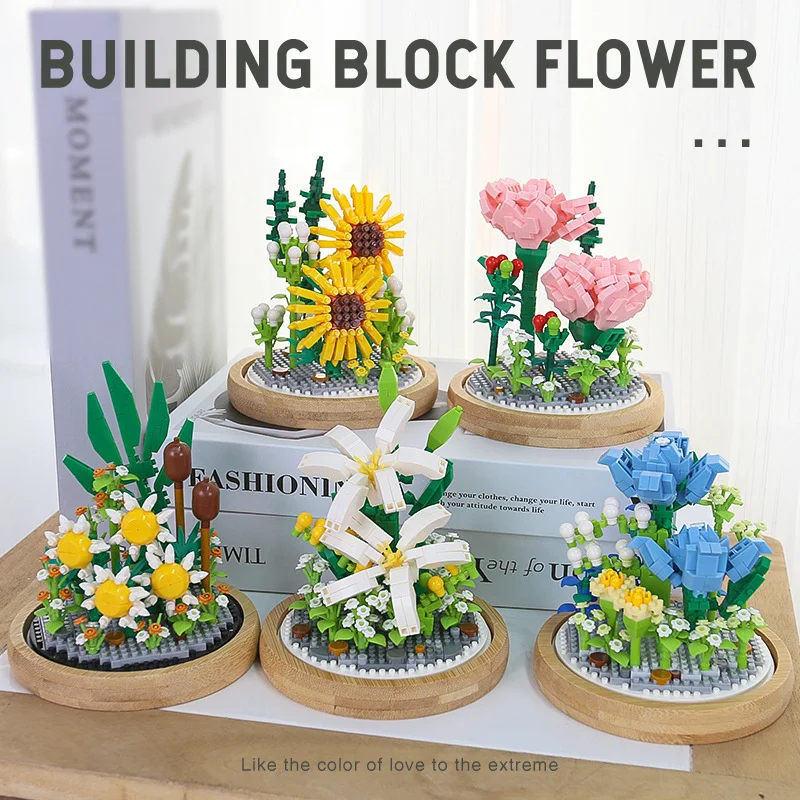 Flowers Bouquet Building Blocks Set