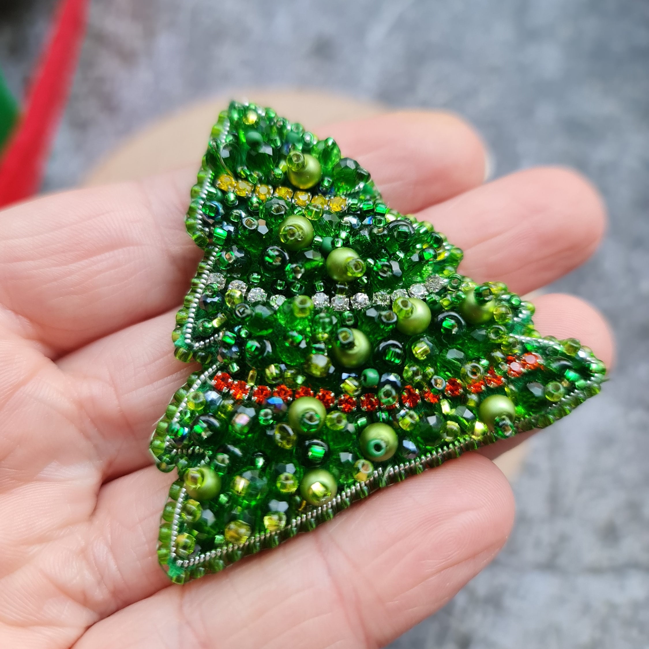 🔥ON SALE🔥Christmas Tree Pin Beaded Brooch