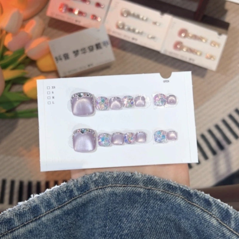 14 Sheets Square Press on Toenails🌈