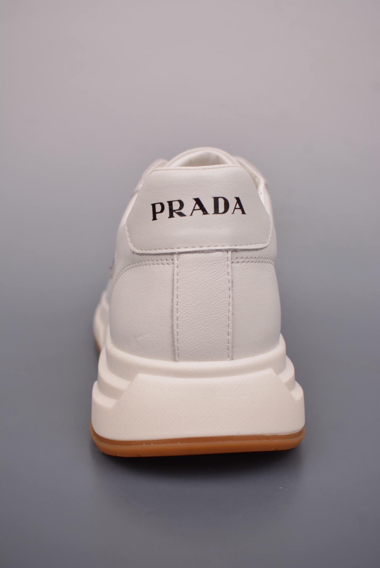 Prada PRAX 01 Triangle Logo Leather Sneakers off-white 3D936M_3LF5_FG000