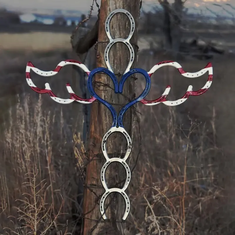 💝Valentine's Day Handmade Horseshoe Angel Cross Memorial Gift