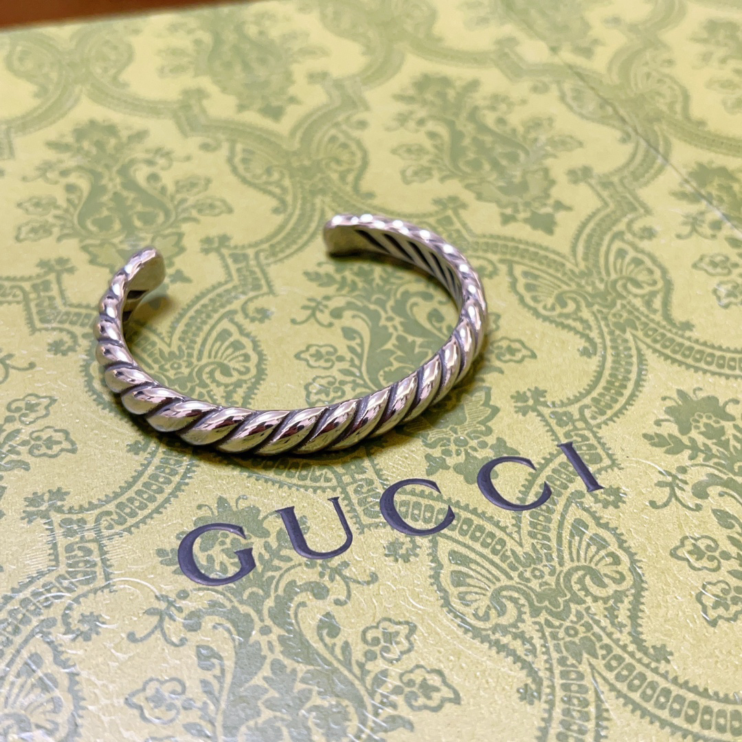 Gucci Braided Line Silver Bracelet