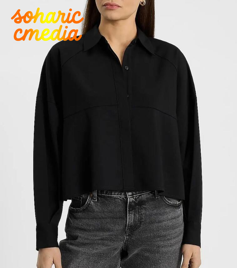 Oversized Cropped Shirt