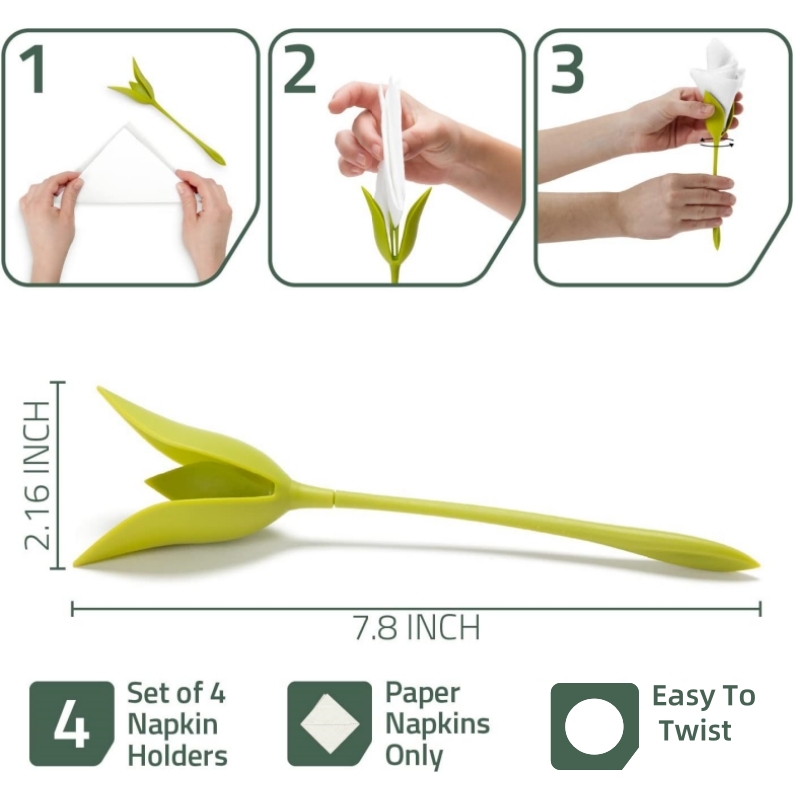 On Sale🔥Set of 4 pcs Bloom Napkin Folder