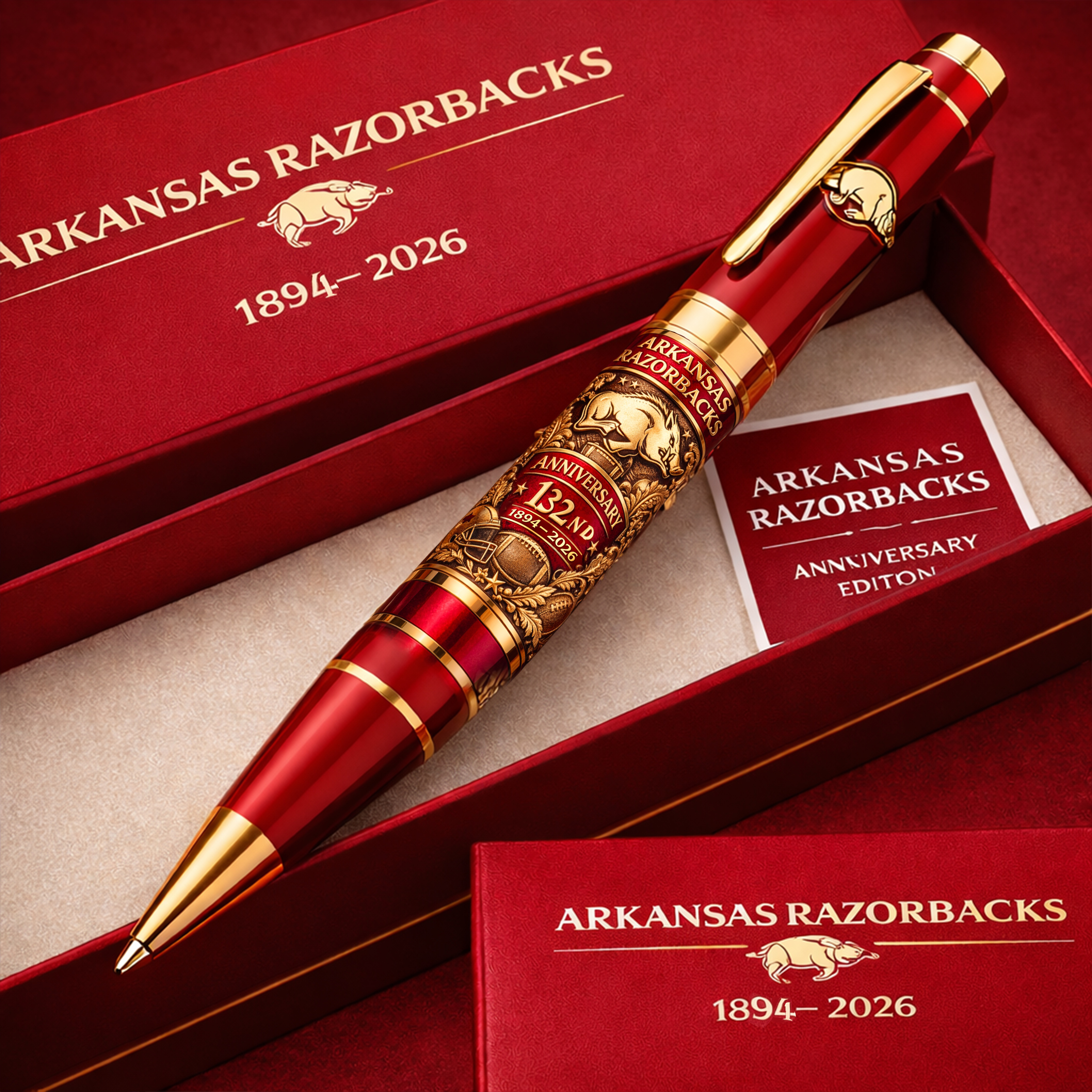Arkansas Razorbacks 132nd Anniversary Commemorative Pen