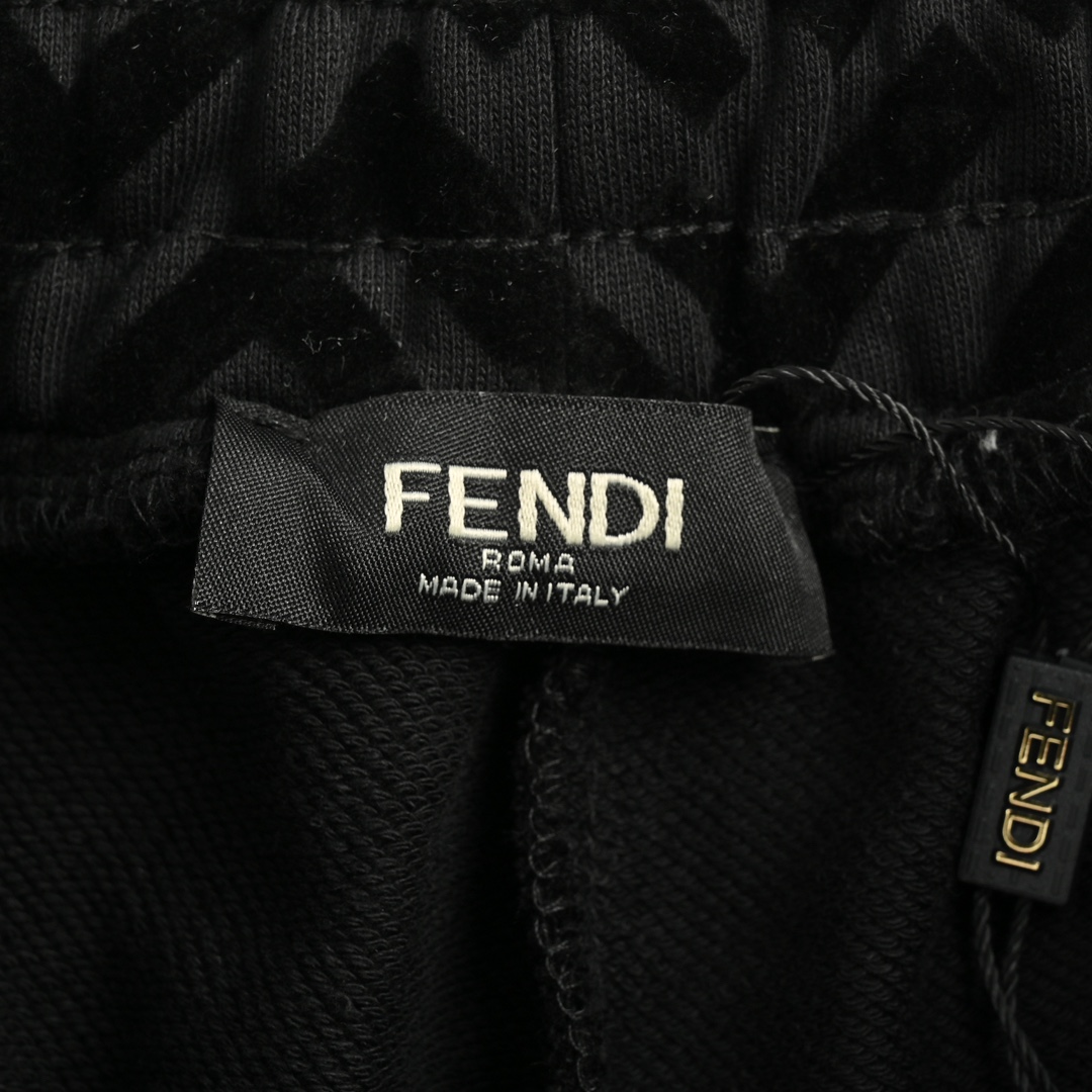 Fendi 24Fw FF flocked all-over print trousers