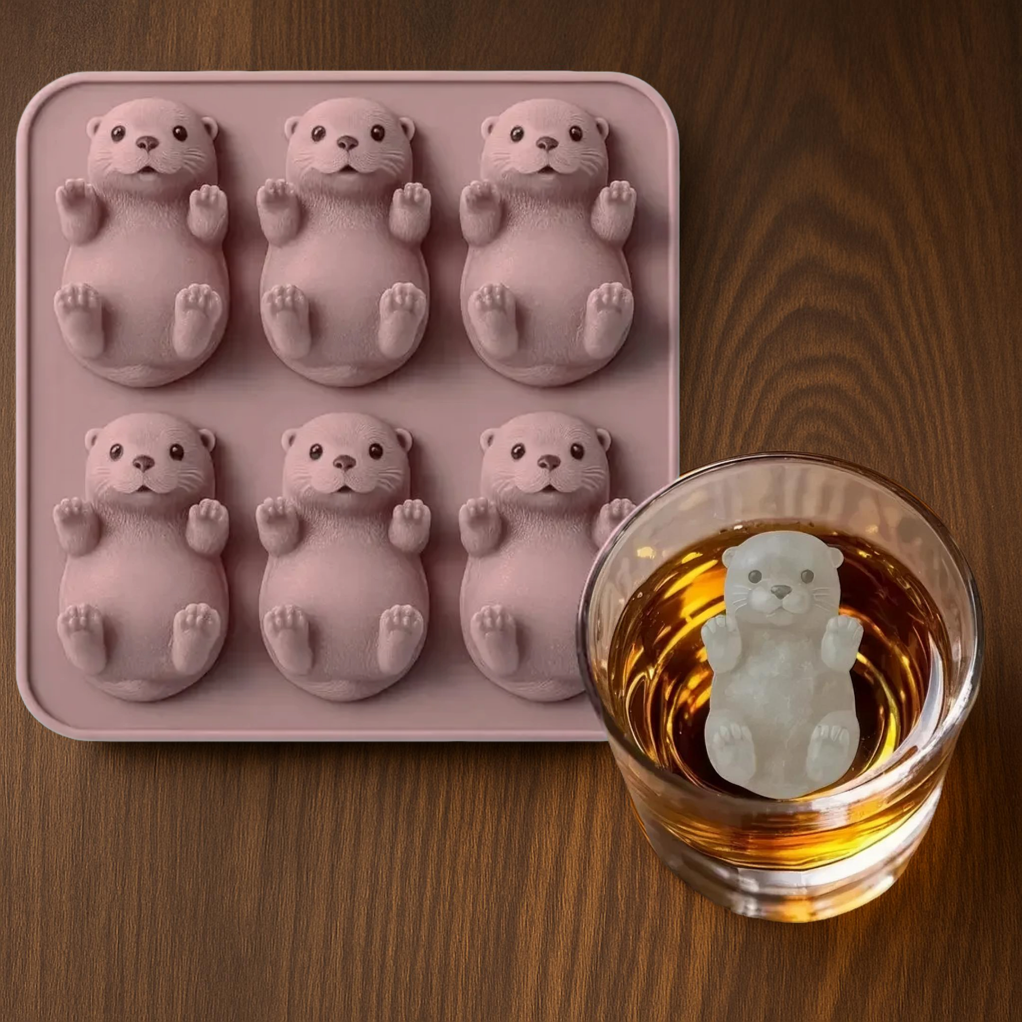 Cute otter ice cube mold