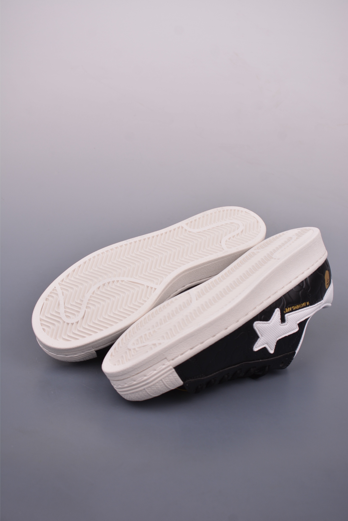 BATHING APE x adidas originals SUPERSTAR black and white luminous JQ3666