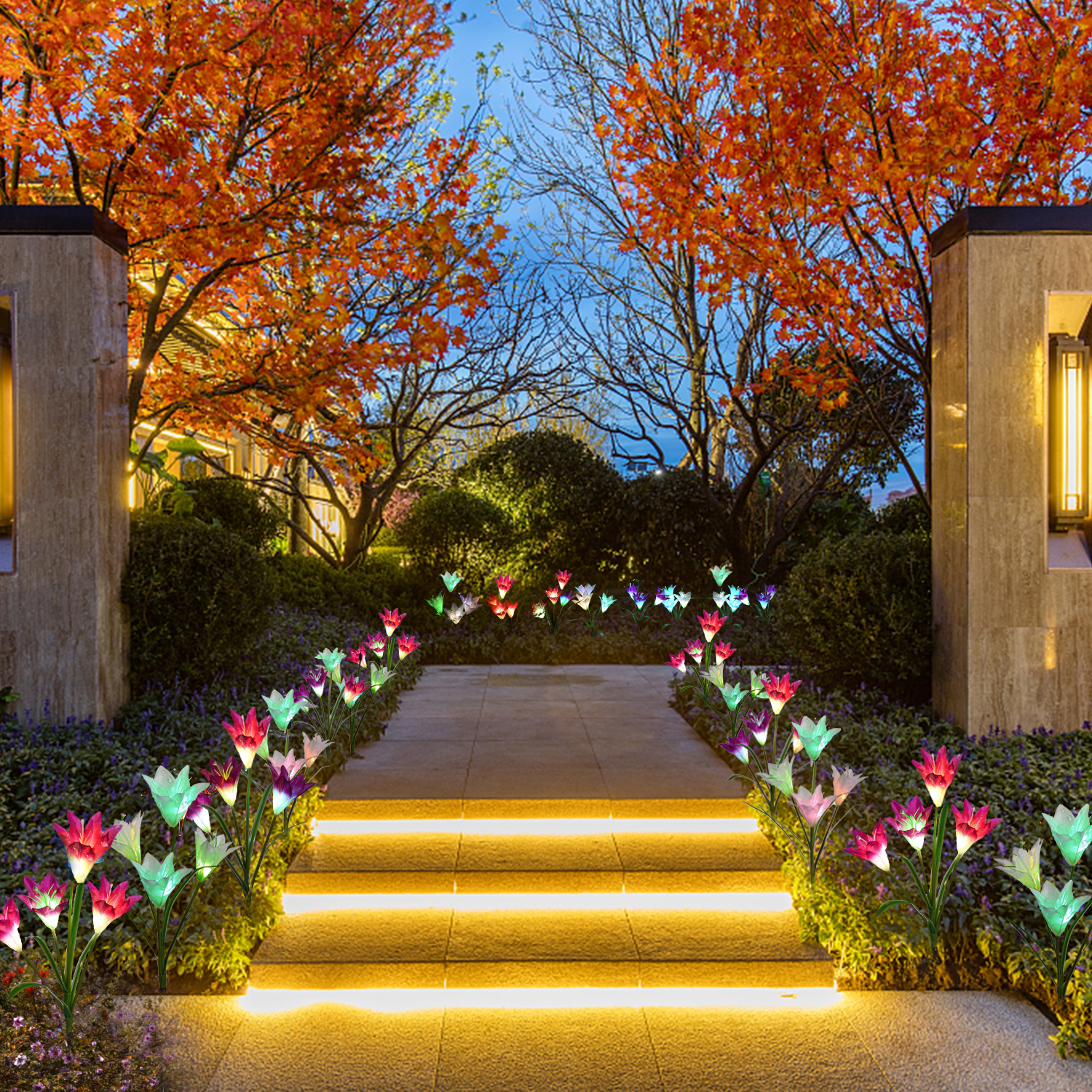 🔥Last Day 50% OFF🔥Waterproof Solar Garden Lily Flower Lamp - 1 PC 9.98 ¥ & Free Shipping