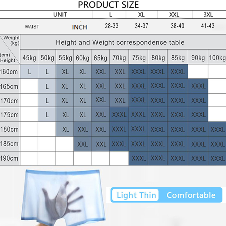 【BUY 3 GET 1 FREE & On-Time Delivery】Men's Ice Silk Breathable Underwear