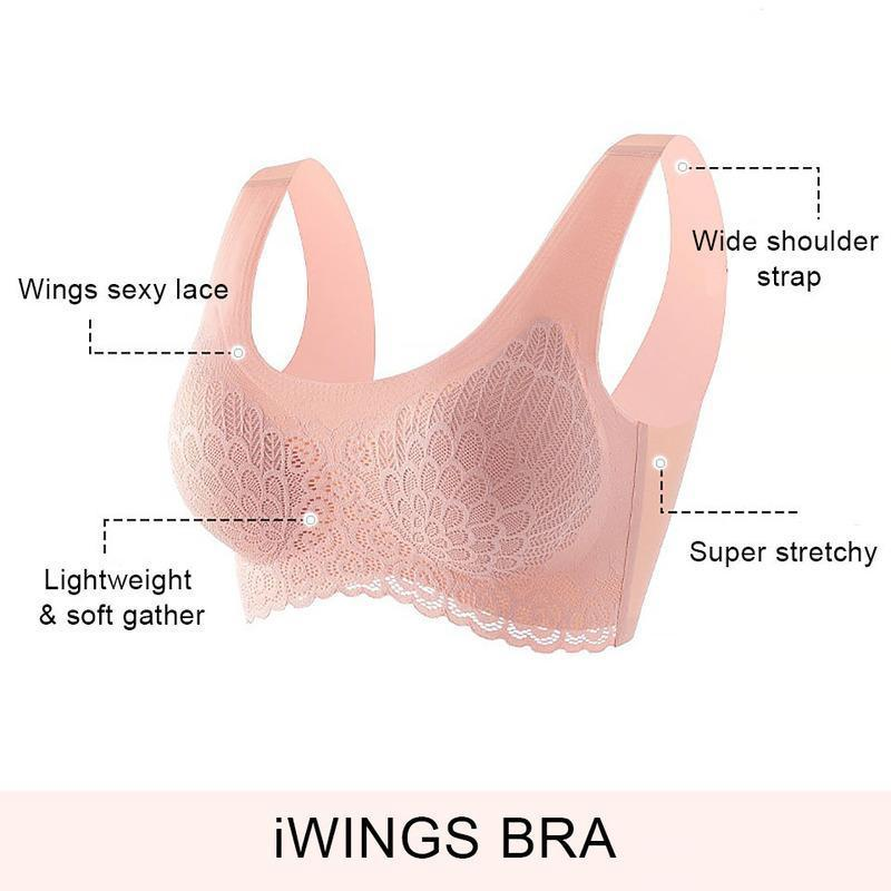 Buy 2 Free Shipping--Wireless Push Up Comfort Shock-proof Latex Pad Lace Bra
