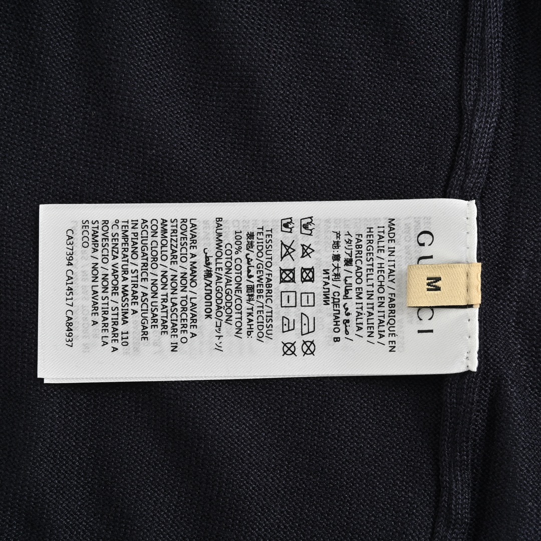 Gucci 24ss cherry embroidered knitted short sleeve