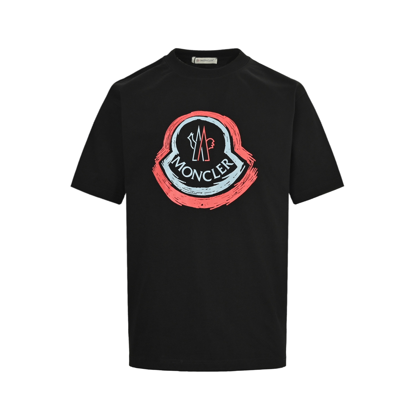 Moncler 25ss hand-painted large logo print short sleeves