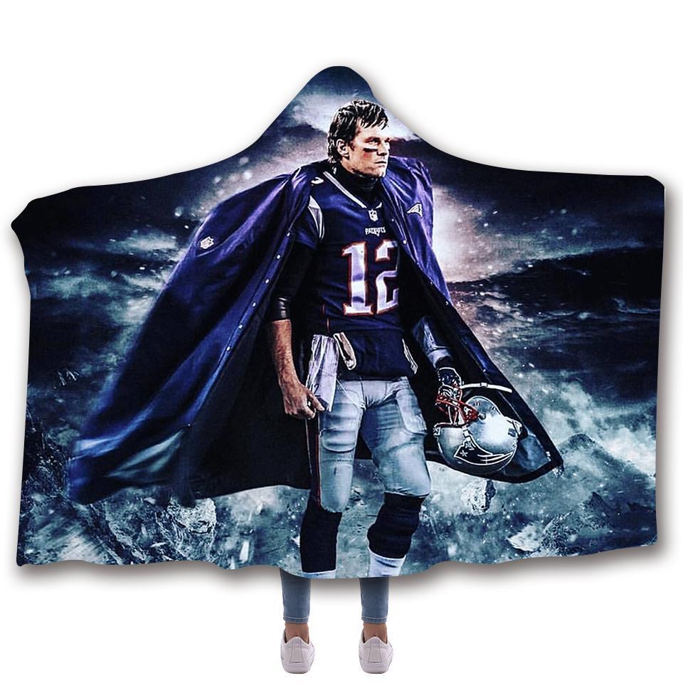 NEW ENGLAND PATRIOTS CLASSIC 3D HOODED BLANKET