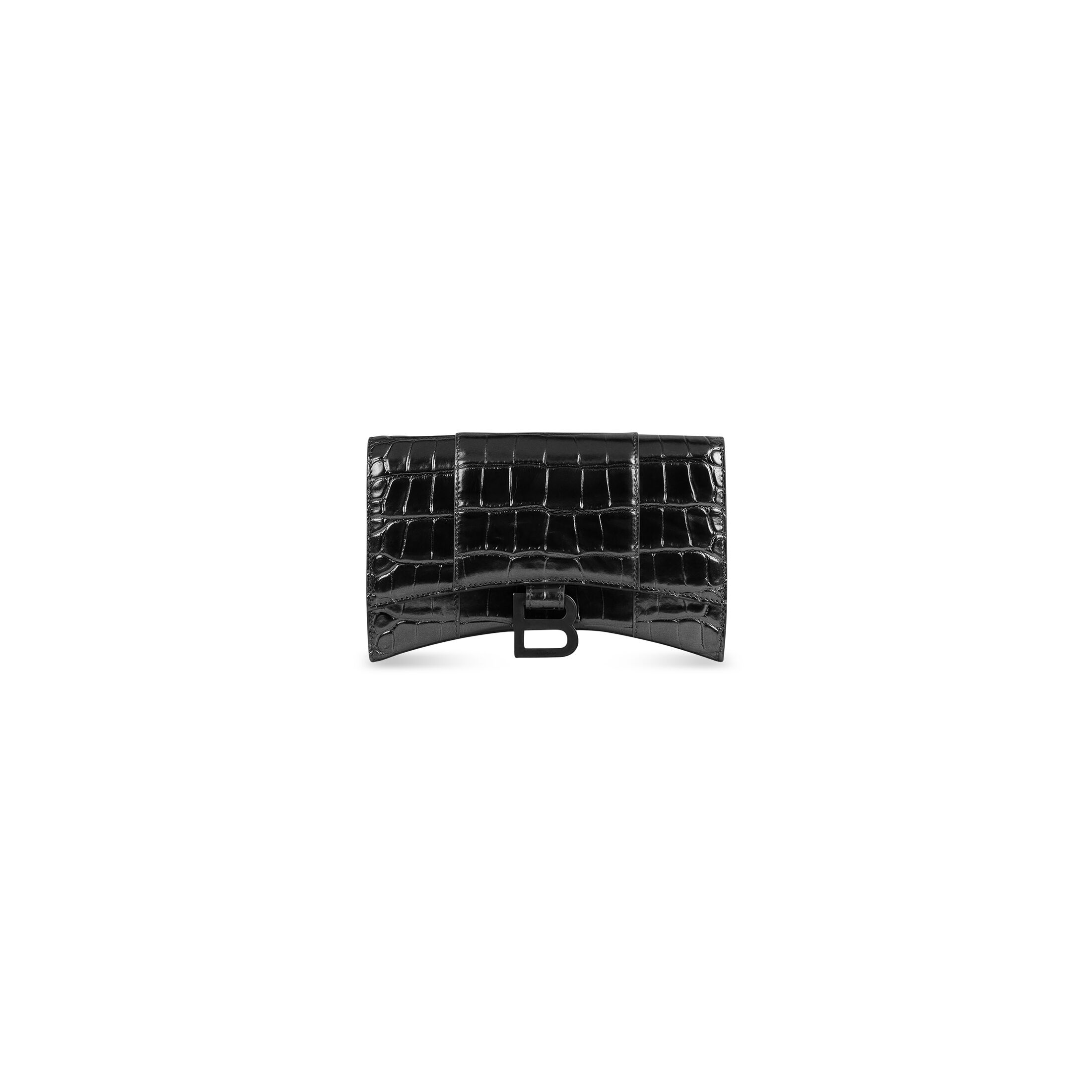 BALENCIAGA HOURGLASS EMBOSSED CHAIN ​​WALLET