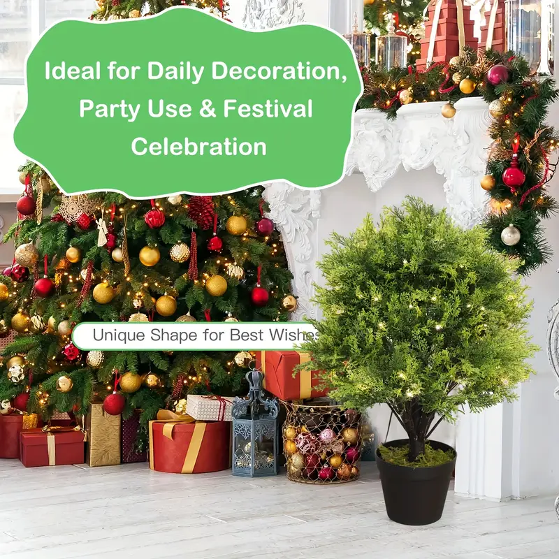 Sale 49% off 🔥UV Resistant Artificial Cedar Leafy Pot Plant (Urn Filler with Real Feel)