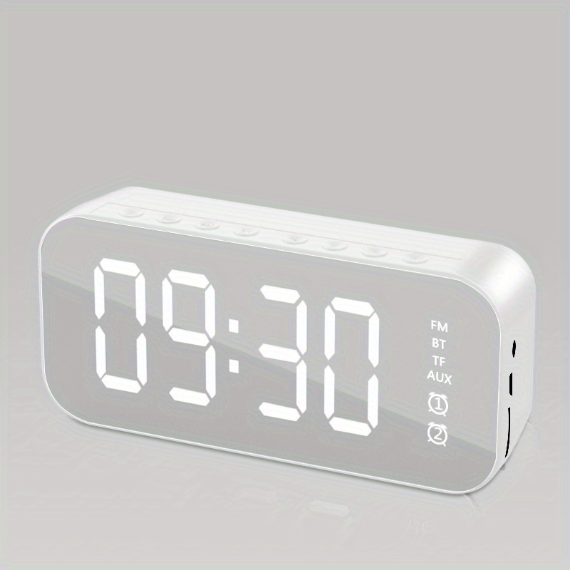 5.0 Burst Wireless Speakers 47244.09inch/Ah New Mini Home Small Mirror Sound Remote Alarm Clock Smart Speakers