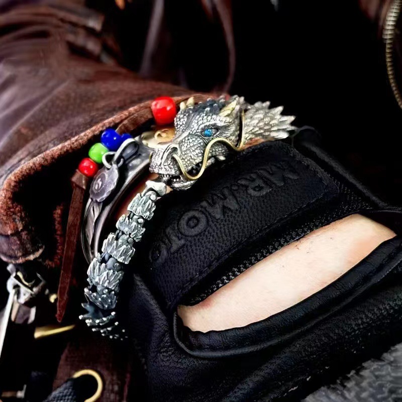 🔥Last Day Promotion - 50% OFF🔥Silver Handmade Dragon Chain Bracelet-BUY 2 GET 10% OFF & FREE SHIPPING