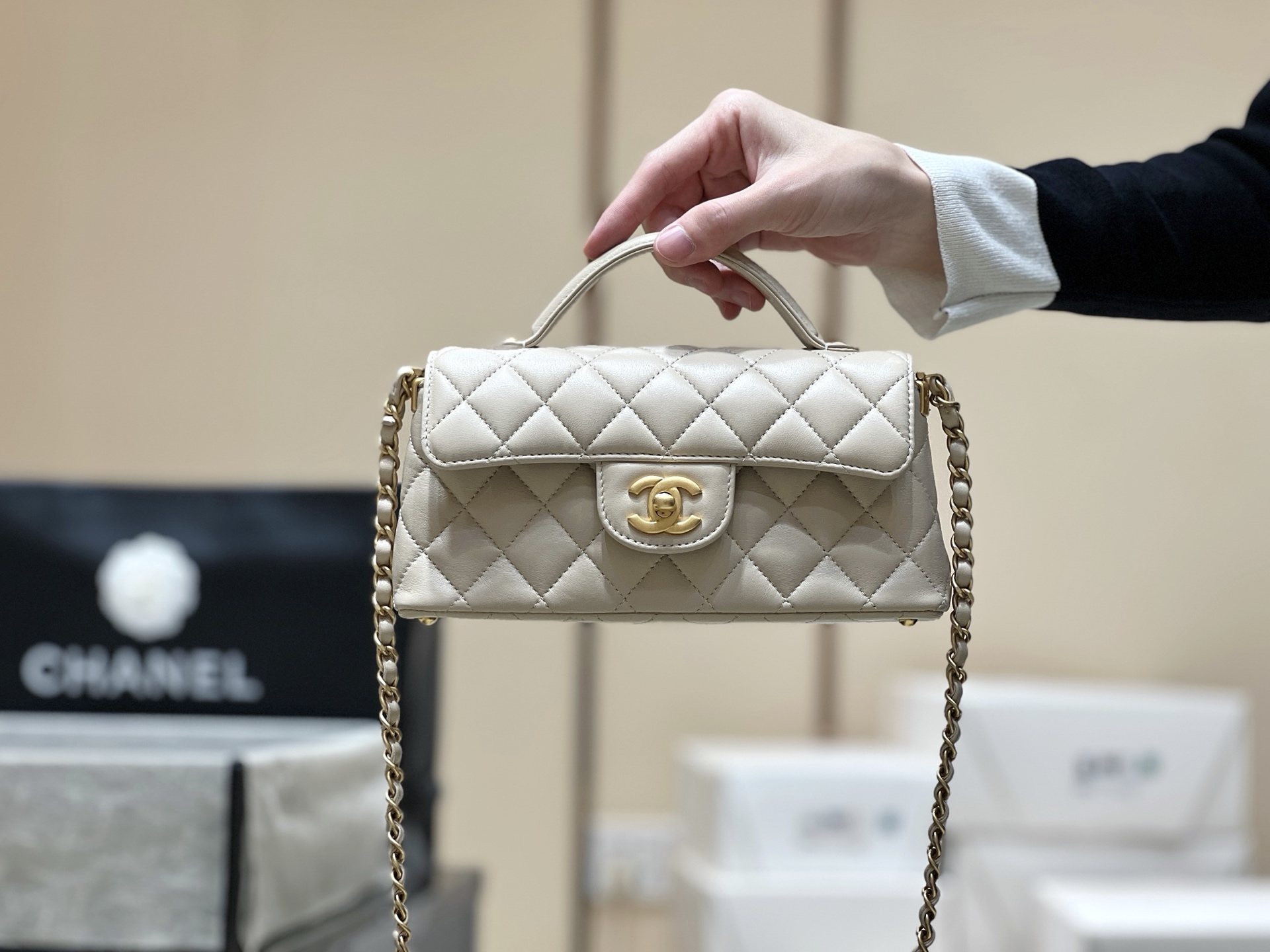 Chanel 25P Spring/Summer Preview Series Horizontal Kelly Handle Bag AS5354 00118