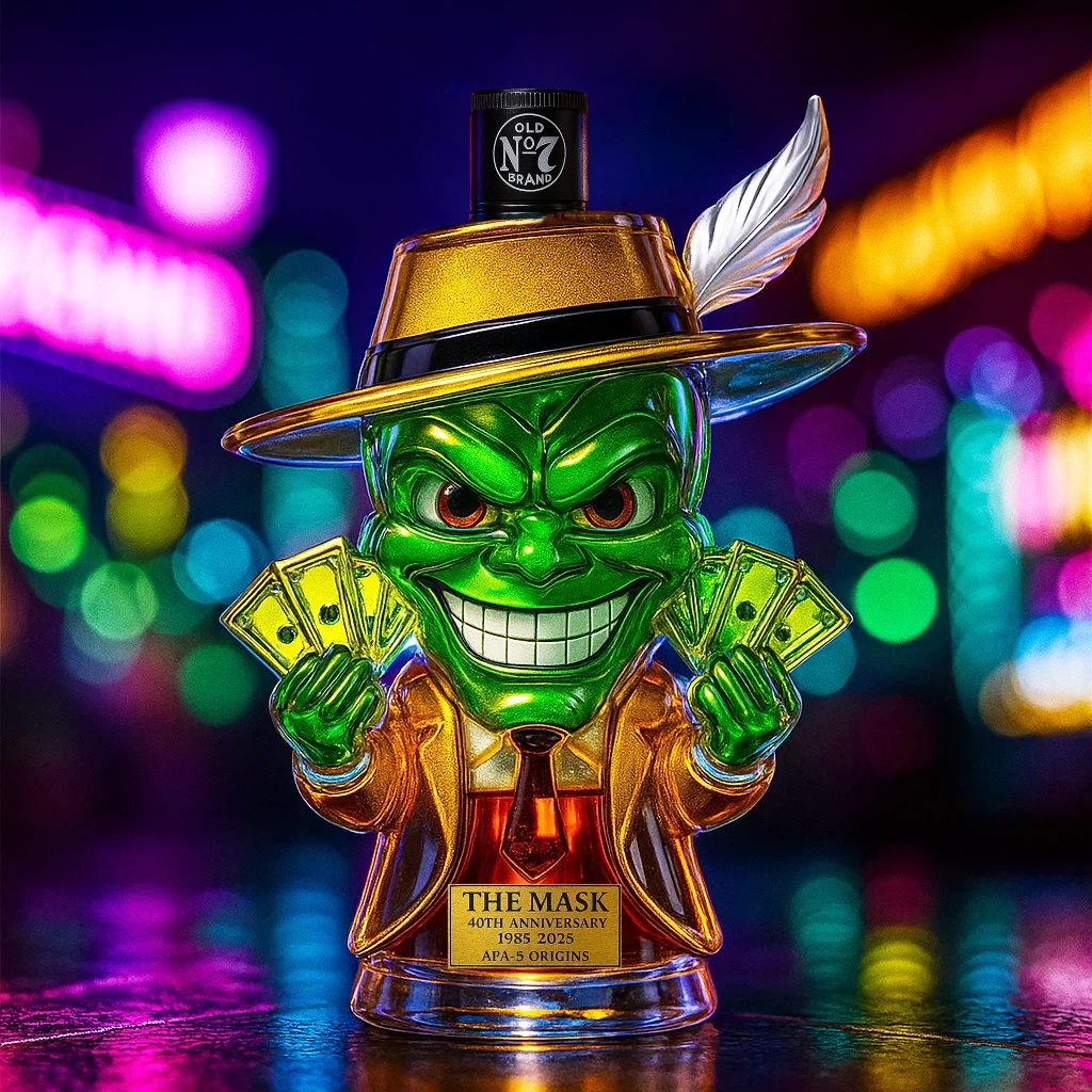 Suit & mask whisky bottle