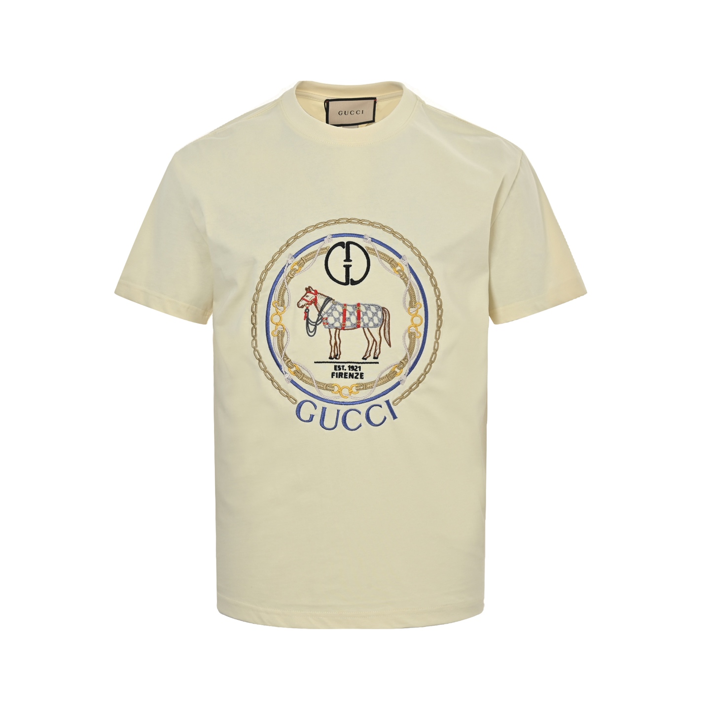 Gucci 24ss warhorse embroidered short sleeve