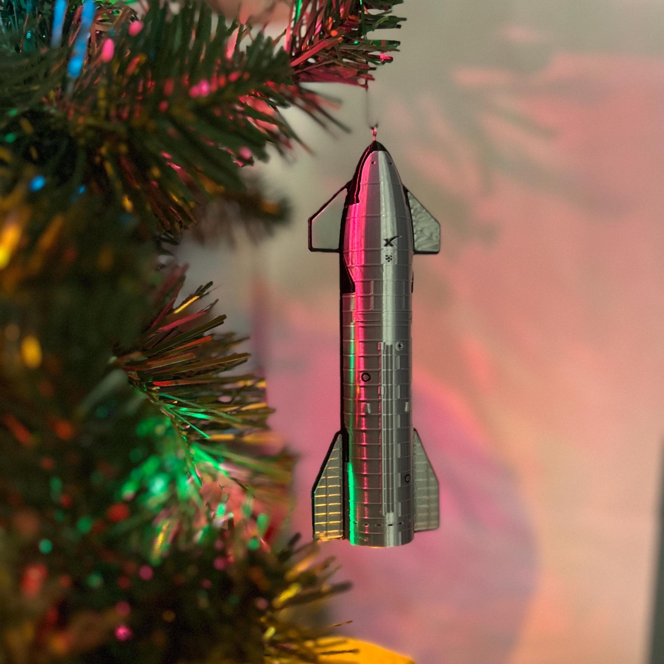 SpaceX Starship Ornament