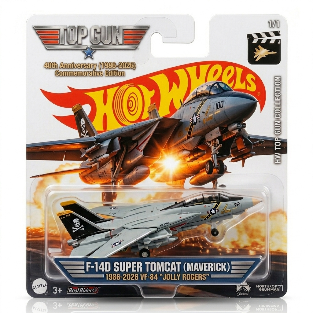 Hot Wheels Top Gun 40th Anniversary F-14D Super Tomcat (Maverick) – VF-84 