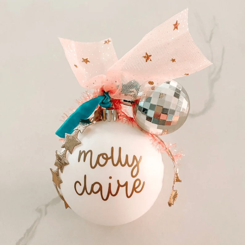 Personalized Preppy Christmas Ornament
