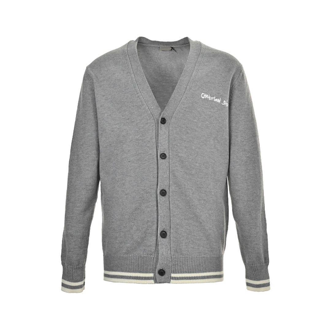 Dior 24Fw signature monogram embroidered cardigan sweater