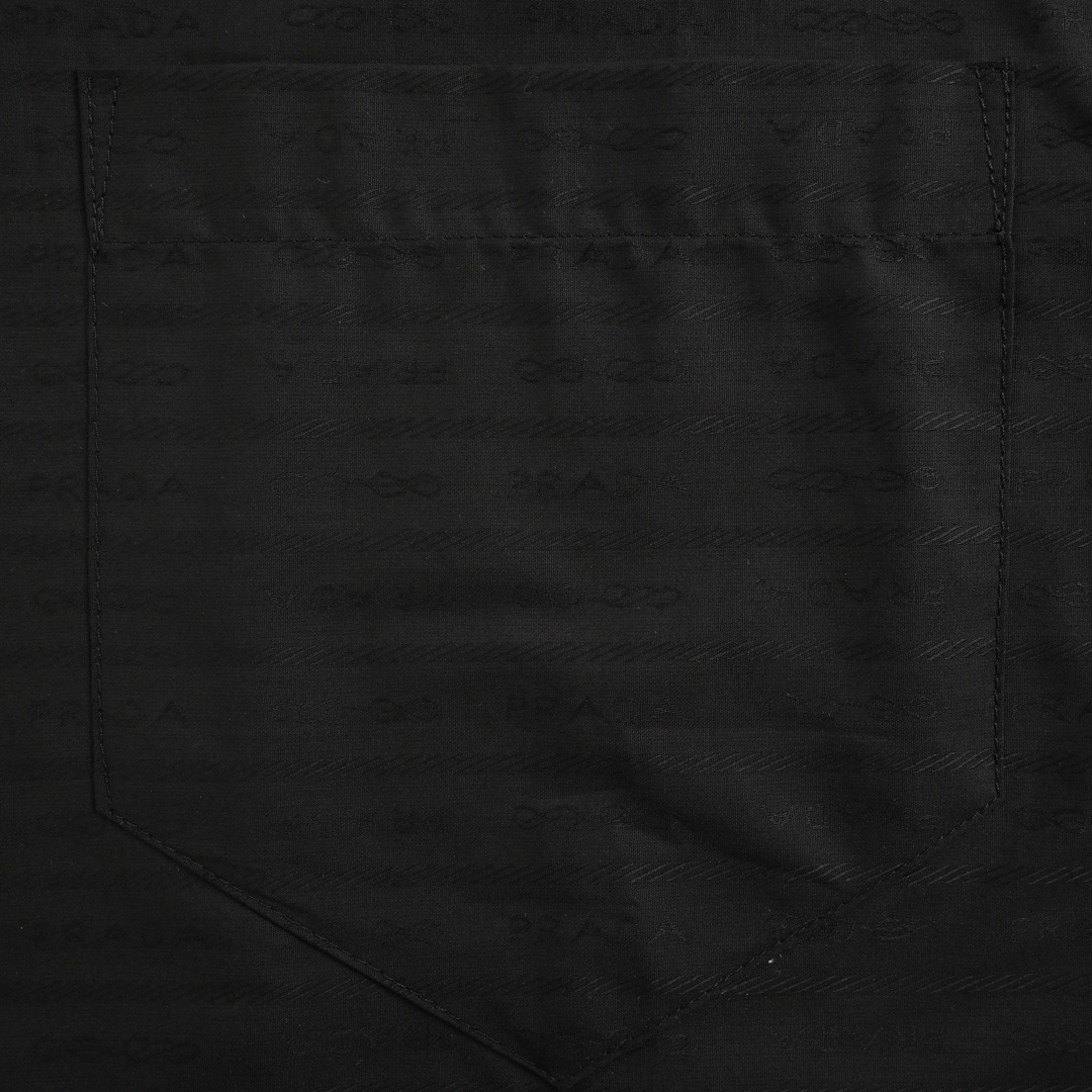 Prada 24ss short-sleeved jacquard shirt