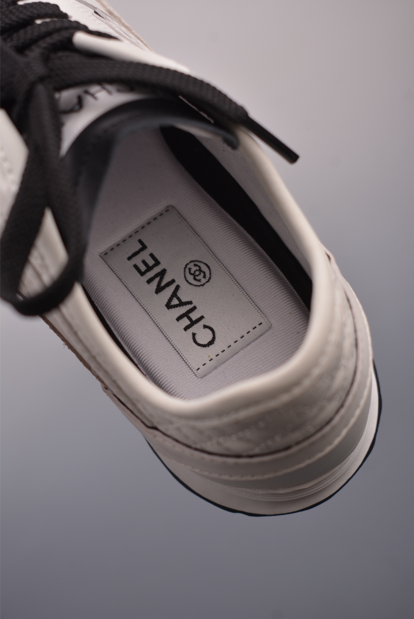 Chanel Calfskin Trainers Sneaker White Beige