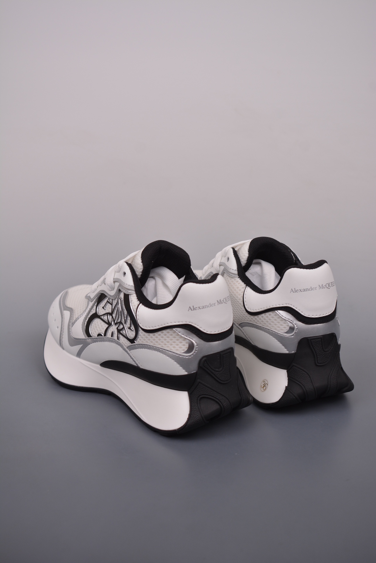 Alexander McQueen Sprint running shoes black and white