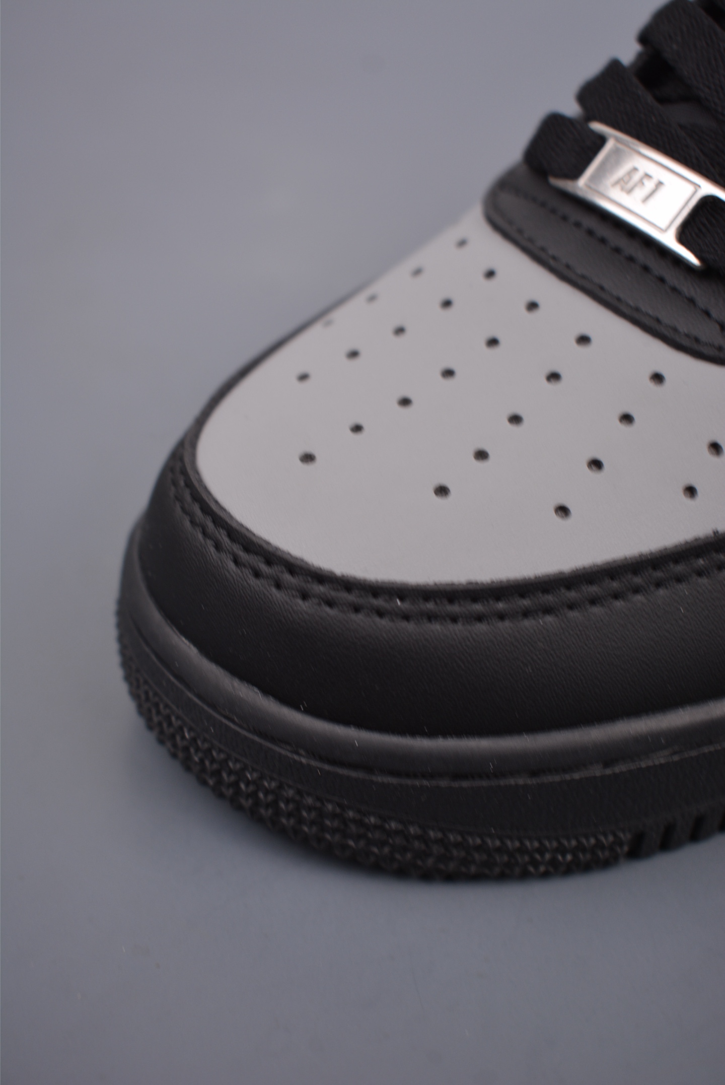 Nike Air Force 1'07 Low Leather Black Grey Smiley Face CW2288-111