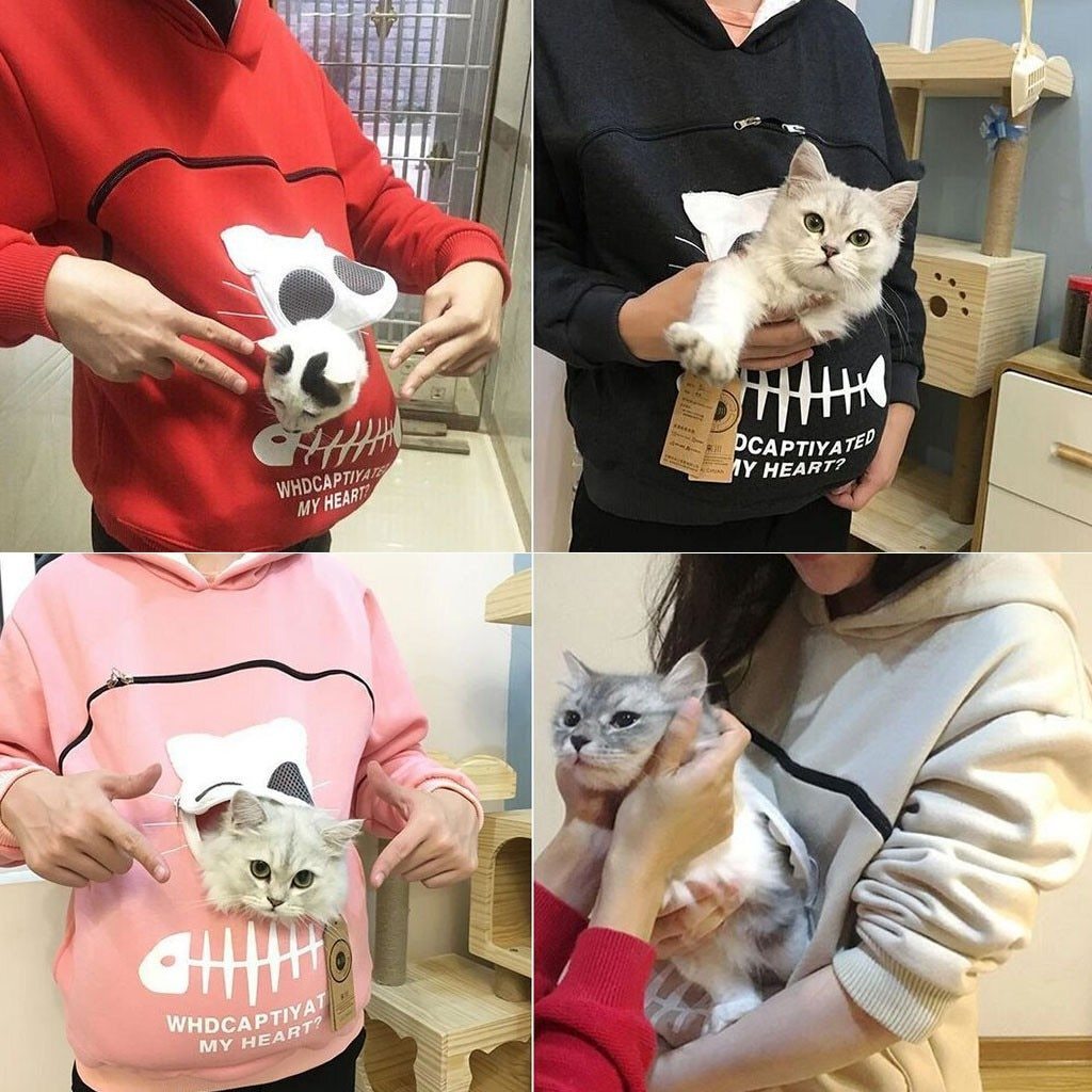 (🎁CHRISTMAS PRE SALE - 48% OFF)Sweatshirt Cat pouch hoodie