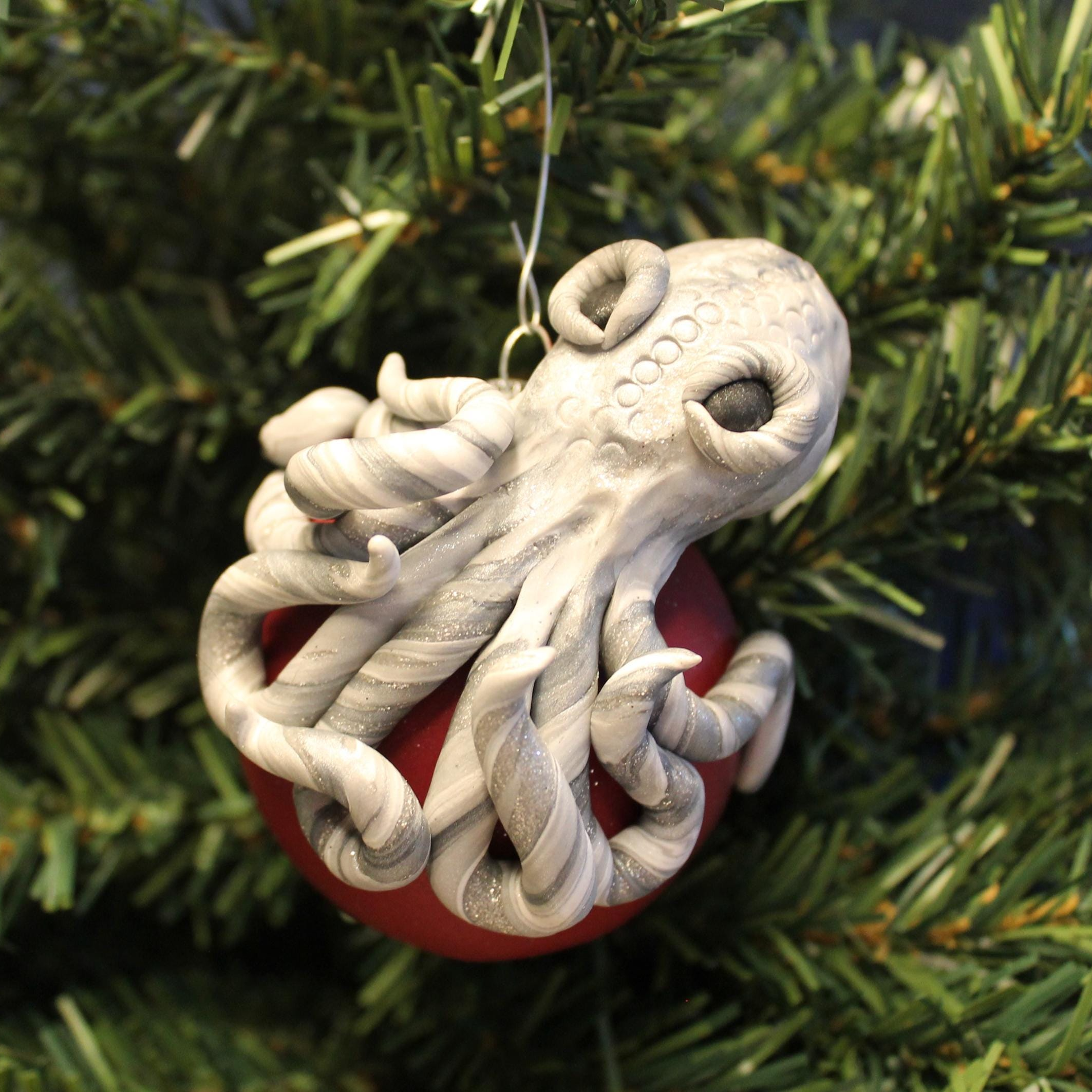 Clay Octopus Christmas Ornament