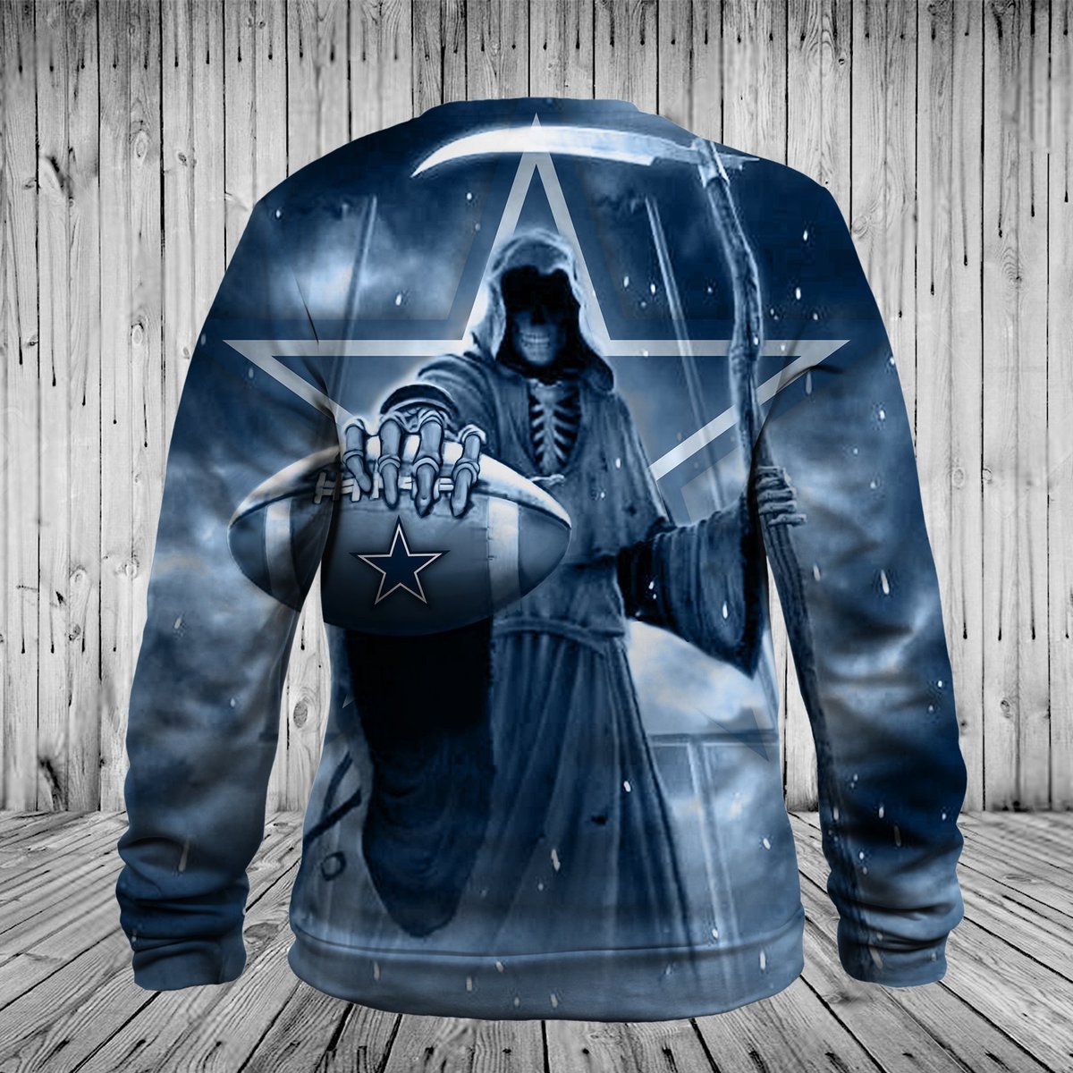 COWBOYS 3D HOODIE DEATH SKULL 3D6