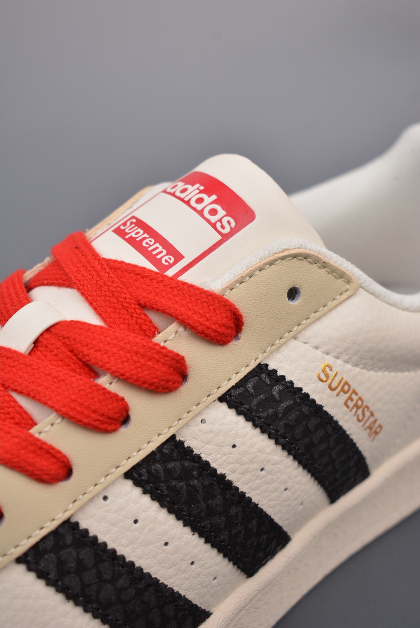 Stussy x Adidas Originals Superstar Leather White Black Red BZ2522