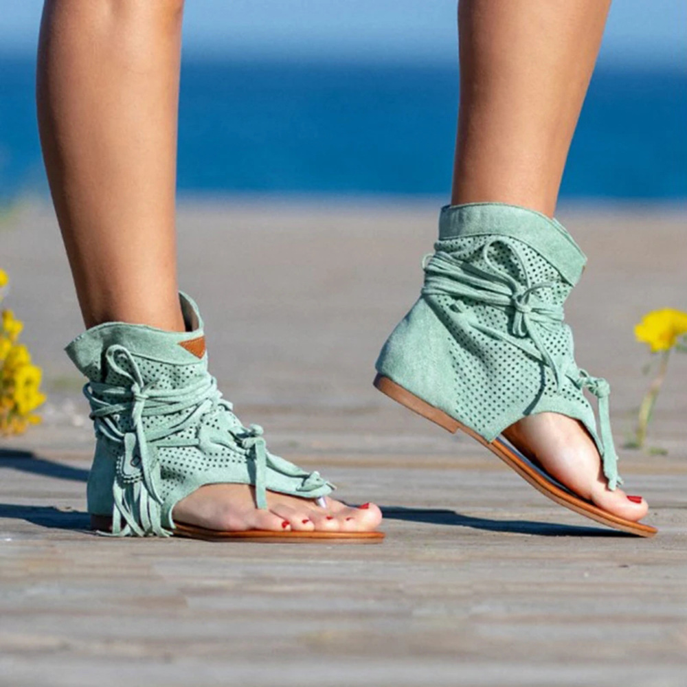 ❤️Mother's Day Sale 50% OFF❤️Women's BohemianFringed Toe Flat Sandals