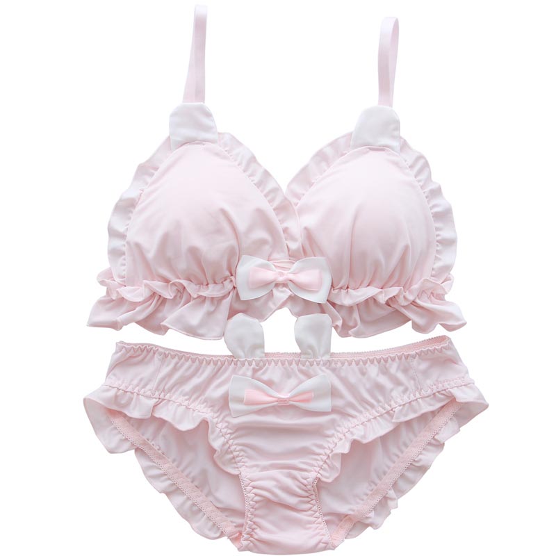 Rabbit Ears Bow knot Lingerie Set