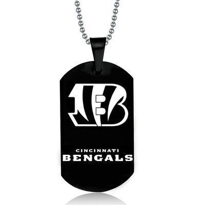 CINCINNATI BENGALS TITANIUM STEEL DOG TAG