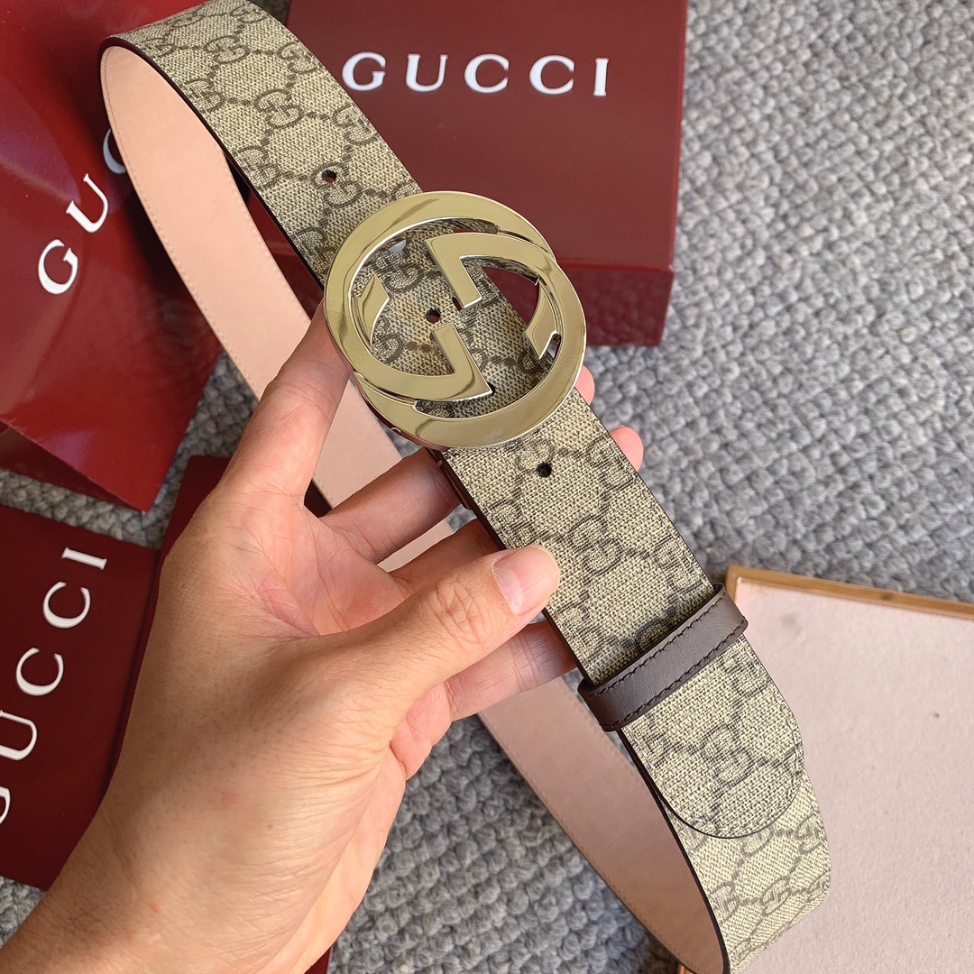 Gucci Marmont printed leather belt 4.0cm wide