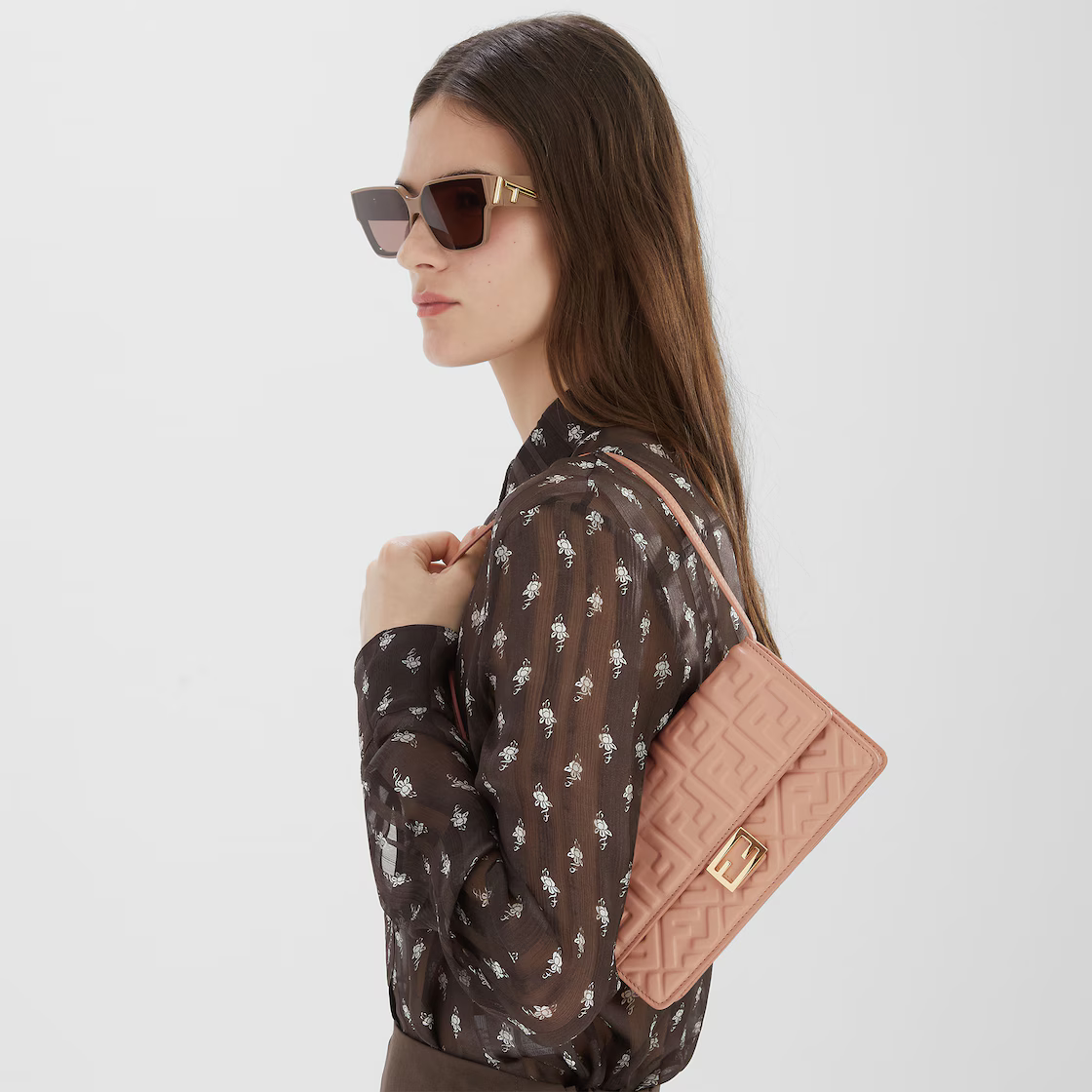 Fendi Chain Wallet Baguette Handbag 8M0498AAJDF1SK3