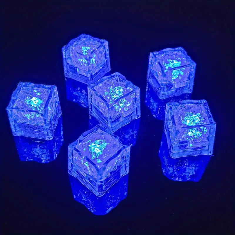🧊🧊Multi-color Flashing LED Illuminated Ice Cubes - (Unique Party Supplies)