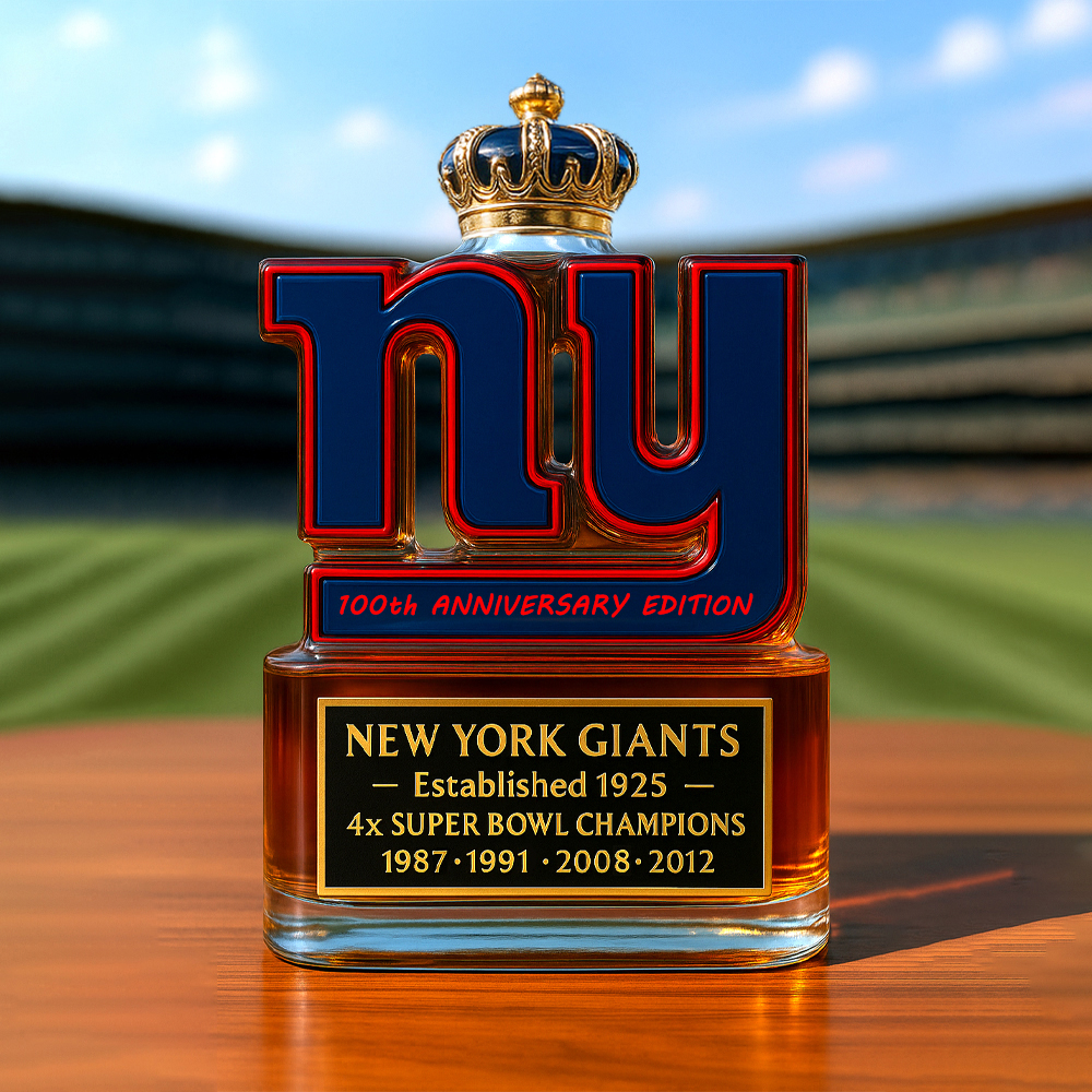 New York Giants 100th Anniversary Whiskey Bottle