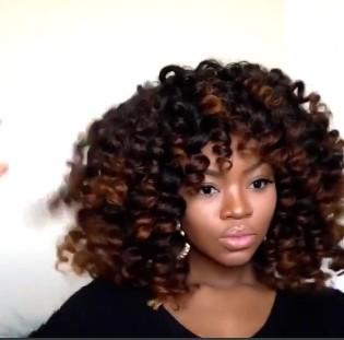 Luna A12 Gorgeous Shoulder Length Curly Afro Wig for Black Women