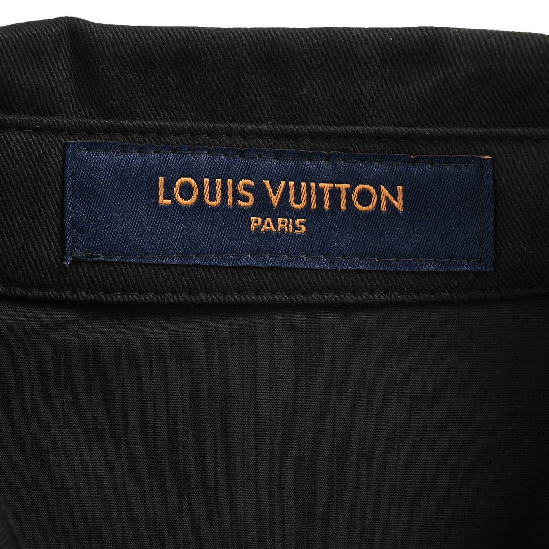 Louis Vuitton 24Fw monogram flocked patchwork shirt jacket
