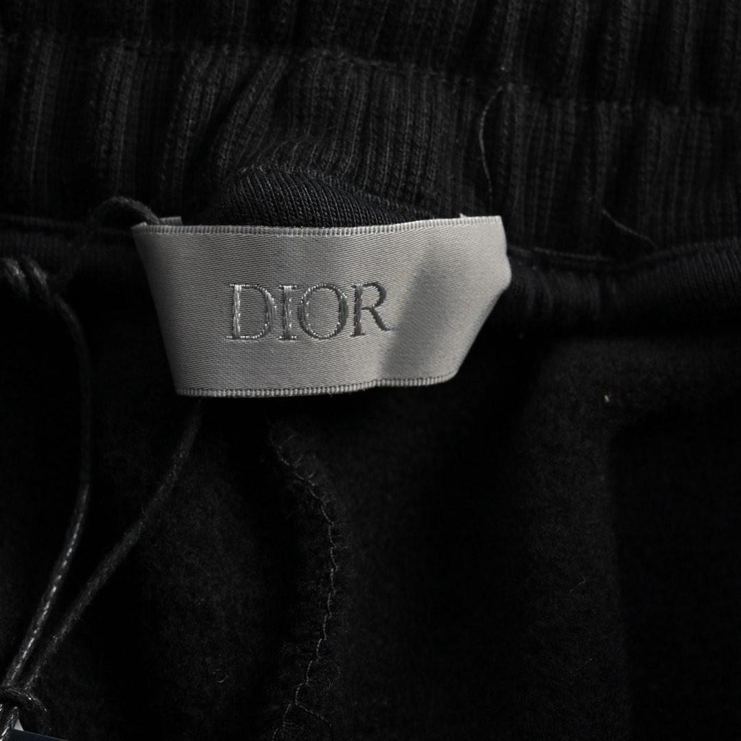 Dior 24Fw two-tone patchwork fleece trousers